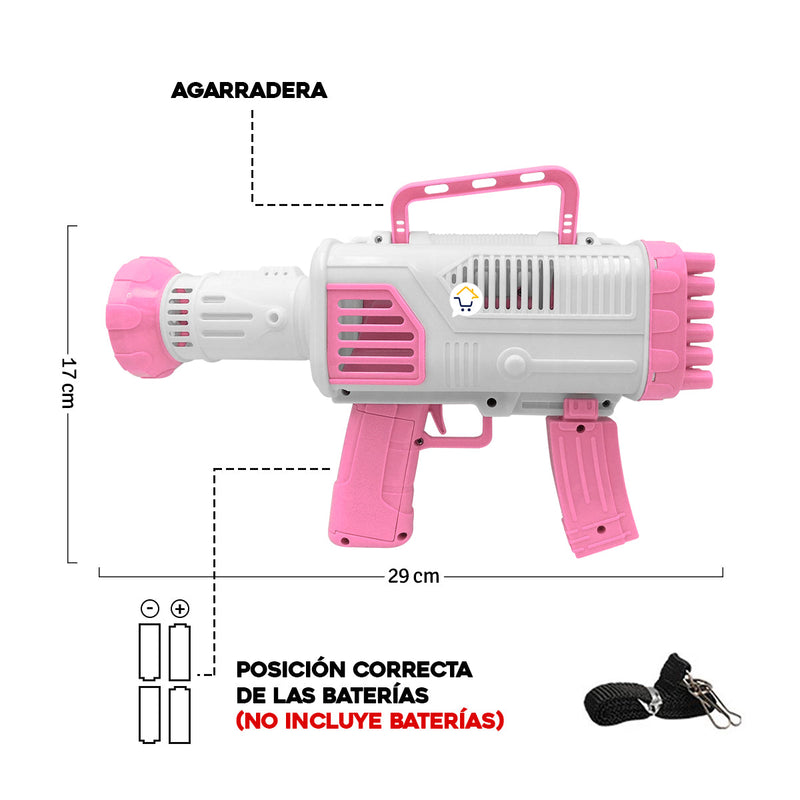 Lanzador De Burbujas Eléctrica Infantil Juguete Burbujero MIC5593